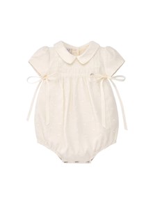 PAZ RODRIGUEZ WOVEN NEWBORN ROMPER "ESENCIAL"