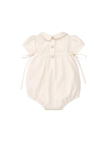 PAZ RODRIGUEZ WOVEN NEWBORN ROMPER "ESENCIAL"