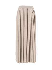FABIANA FILIPPI GONNA MIDI A PIEGHE ASIMMETRICHE IN PLATINUM 1/28 COLOR CASHA'