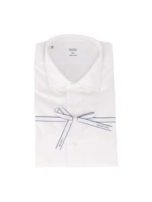 MAZZARELLI CAMICIA IN COTONE BIANCO SLIM FIT