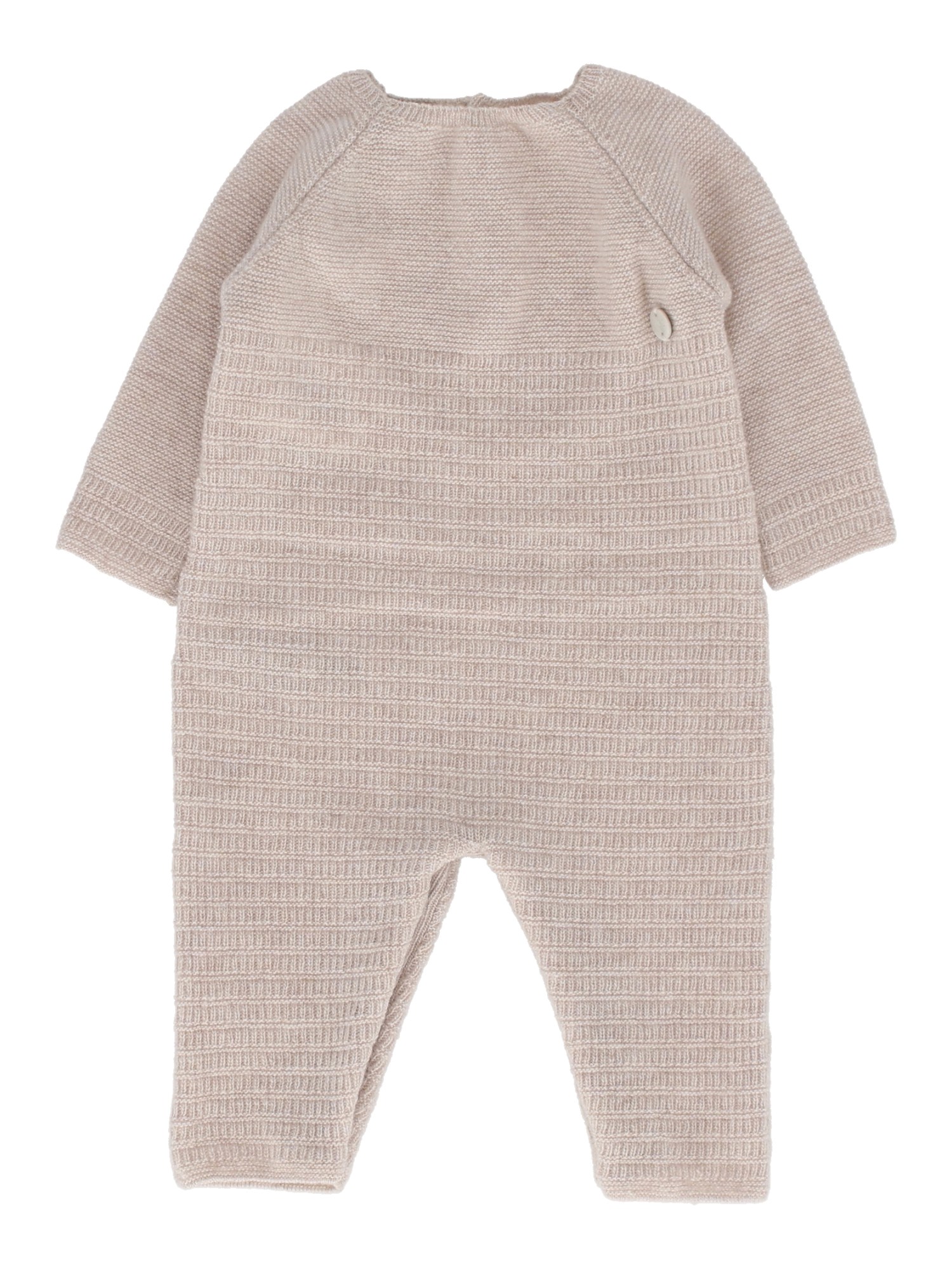 Paz Rodriguez Knit Newborn Romper "essentia Oi 26-27" In Brown