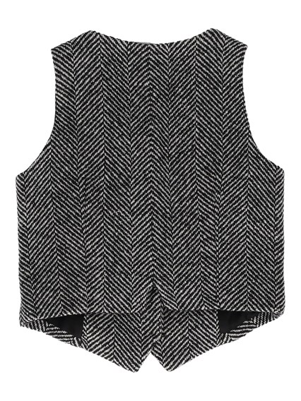 ERMANNO SCERVINO KIDS GILET CAPPOTTO CHEVRON