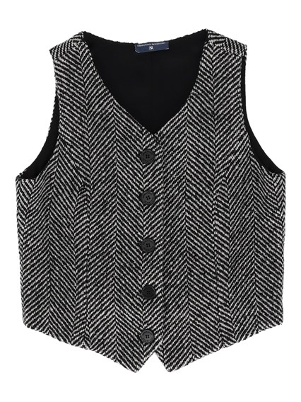 ERMANNO SCERVINO KIDS GILET CAPPOTTO CHEVRON