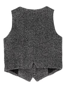 ERMANNO SCERVINO KIDS GILET CAPPOTTO CHEVRON