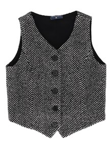 ERMANNO SCERVINO KIDS GILET CAPPOTTO CHEVRON