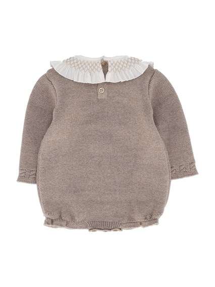 PAZ RODRIGUEZ KNIT NEWBORN ROMPER  "TERRA"
