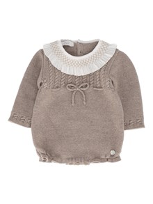 PAZ RODRIGUEZ KNIT NEWBORN ROMPER  "TERRA"