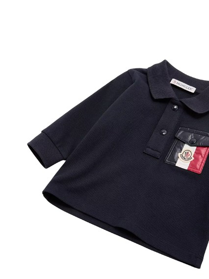 MONCLER BABY NAVY LS POLO