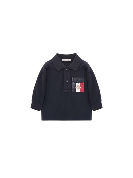 MONCLER BABY NAVY LS POLO