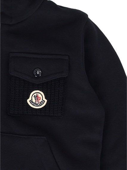 MONCLER ENFANT NAVY ZIP UP CARDIGAN