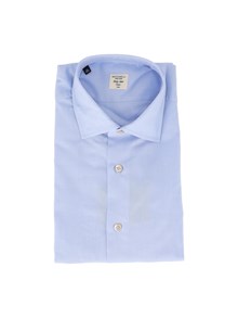 MAZZARELLI CAMICIA IN COTONE OXFORD CELESTE SLIM FIT