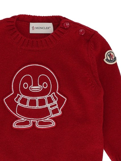 MONCLER BABY RED CREW NECK