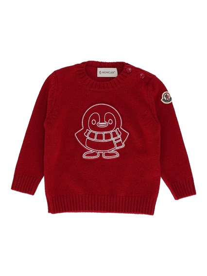 MONCLER BABY RED CREW NECK