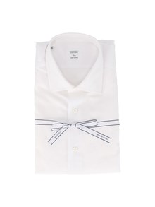 MAZZARELLI CAMICIA IN COTONE BIANCO SLIM FIT