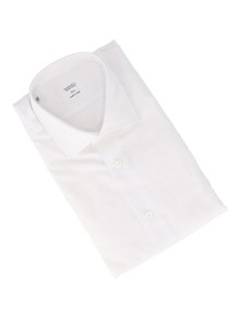 MAZZARELLI CAMICIA IN COTONE BIANCO SLIM FIT