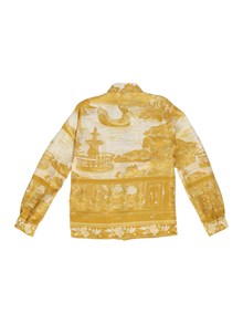 VERSACE FORMAL SHIRT TWILL SETA THE GROTTO GOLD KIDS