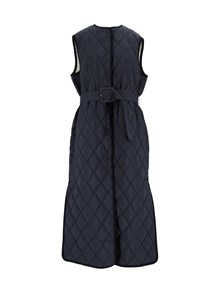 FABIANA FILIPPI GILET GIROCOLLO IN NYLON TRAPUNTATO COLOR BLU NOTTE