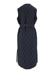 FABIANA FILIPPI GILET GIROCOLLO IN NYLON TRAPUNTATO COLOR BLU NOTTE
