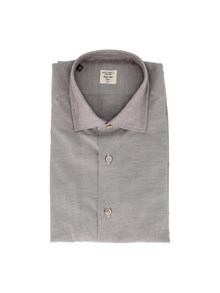 MAZZARELLI CAMICIA IN COTONE OXFORD MARRONE SLIM FIT