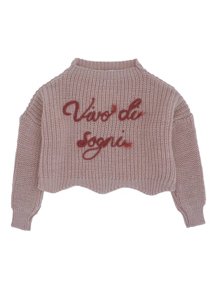 MAGIL Chunky sweater with "Vivo di Sogni" embroidery