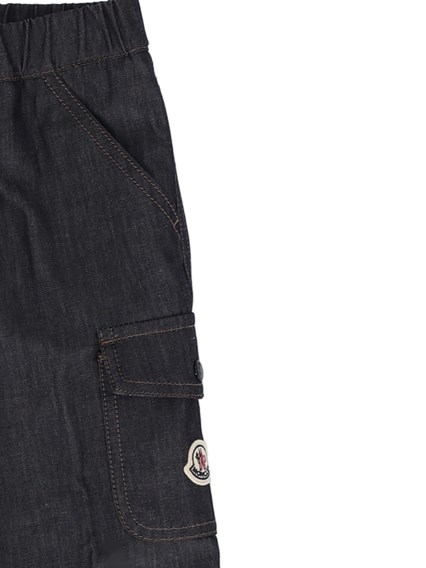 MONCLER BABY BLUE DENIM TROUSERS