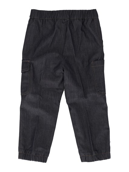 MONCLER BABY BLUE DENIM TROUSERS