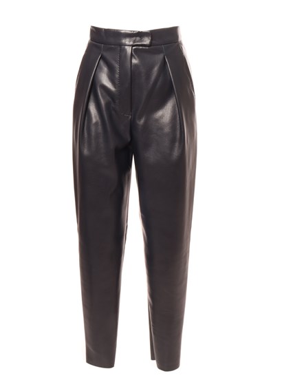 max mara studio ATHOS pantalone blu ecopelle su www.breficom.com - 8223