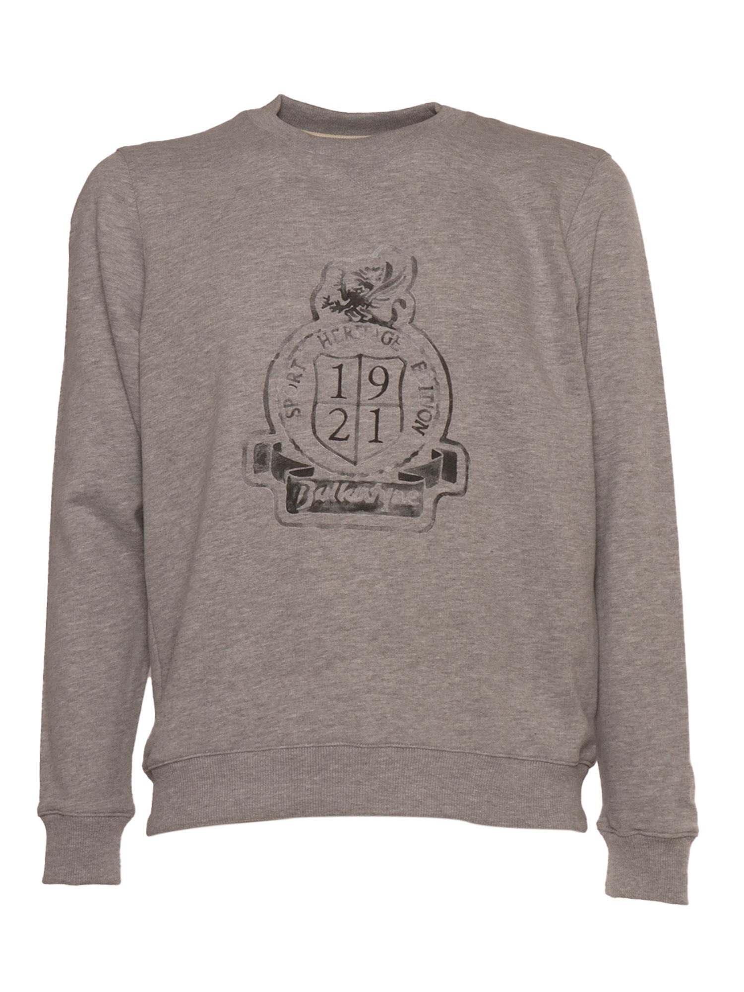 Ballantyne Grey Print Crewneck Sweatshirt In Grigio